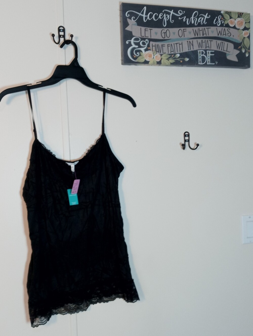 NWT Mauriuces Black Sexy Crinkle Cami Multiple Sizes